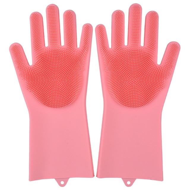 SILICONE DISH WASHING GLOVES